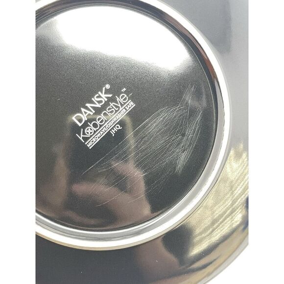 DANSK Kobenstyle Black White Salad Plates Quistgaard Set Of 2 - Picture 4 of 6